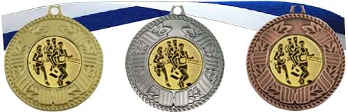 GMM7150G Road Running Medals  with Ribbons
